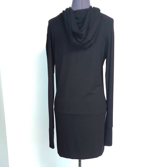 Hooded Knee-Length Hooded Tee Shirt Dress - S/M - Picture 3 of 12